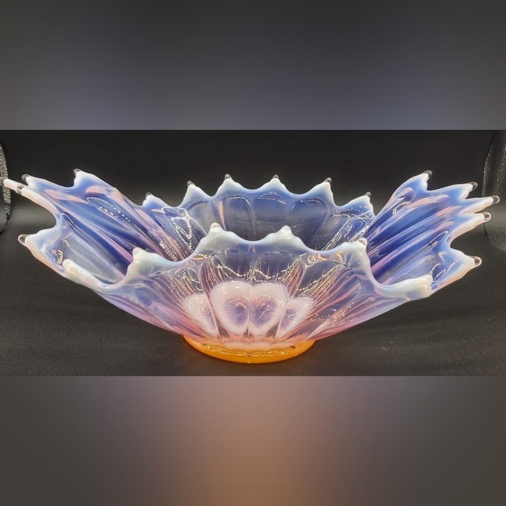 1950s Fostoria Heirloom pink opalescent bowl